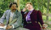 Ilya Yefimovich Repin Self portrait with Natalia Borisovna Nordman-Severova. painting